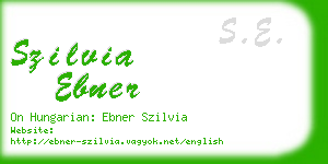 szilvia ebner business card